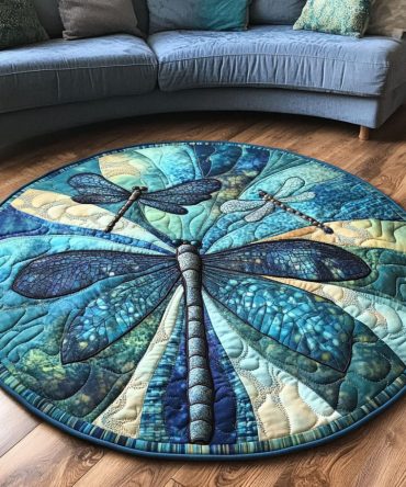 Blue Breeze Quilted Round Mat
