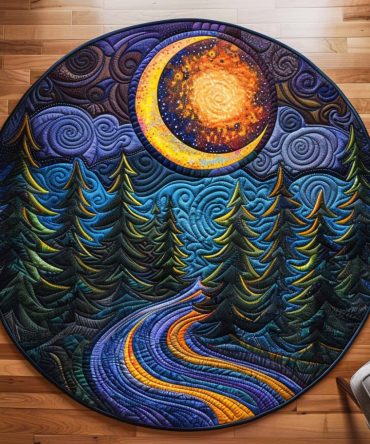 Blue Horizon Quilted Round Mat