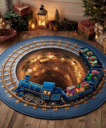 Bluebell Gift Railway Quilted Round Mat