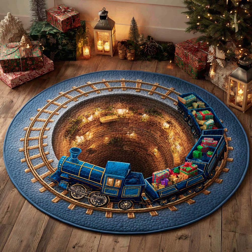 Bluebell Gift Railway Quilted Round Mat