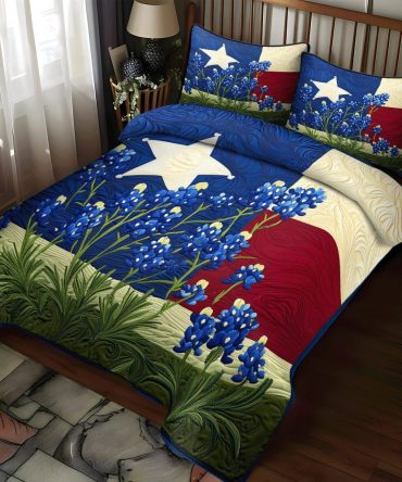 Bluebonnet Fields 3-Piece Quilted Bedding Set
