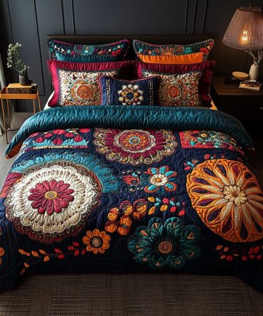 Boho Garden 3-Piece Quilted Bedding Set