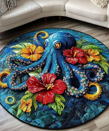 Bold Abyss Quilted Round Mat