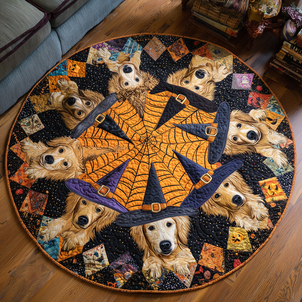 Boo Retriever Quilted Round Mat