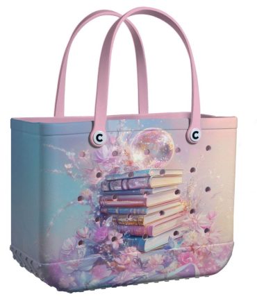 Bucket Tote Bag, Limited Edition Bogg Bag, Beach Bag Magical Pages