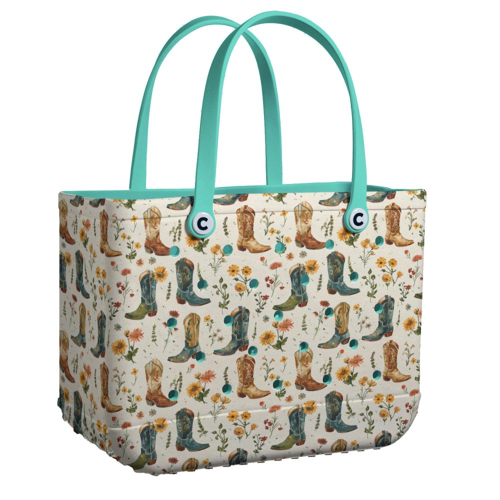 Bucket Tote Bag, Limited Edition Bogg Bag, Beach Bag Bootanical