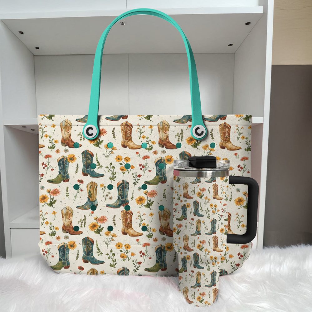 Bucket Tote Bag, Limited Edition Bogg Bag, Beach Bag Bootanical - Image 2