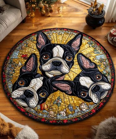 Boston Festive Trio Quilted Round Mat