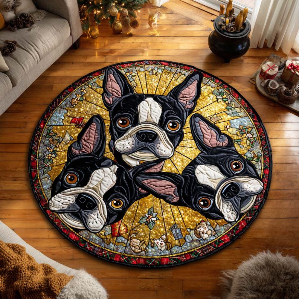 Boston Festive Trio Quilted Round Mat