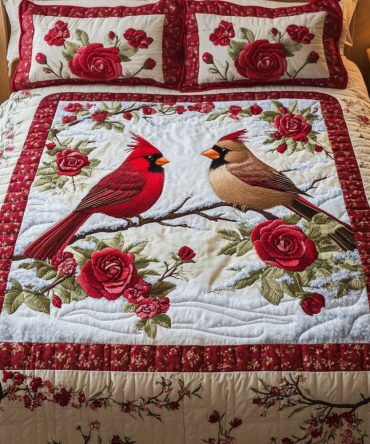 Bound By Wings 3-Piece Quilted Bedding Set