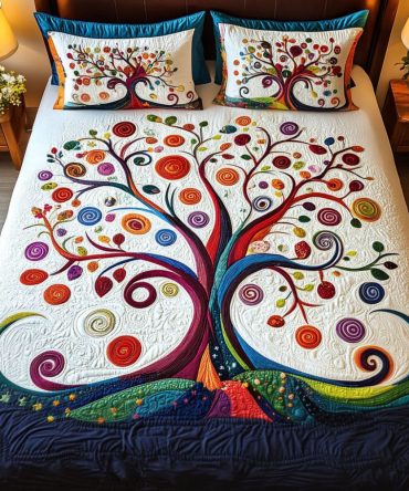 Branches Of Harmony 3-Piece Quilted Bedding Set