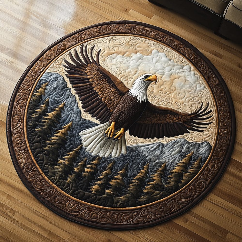 Brave Flight Quilted Round Mat