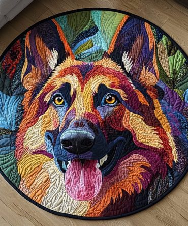 Braveheart Pup Quilted Round Mat