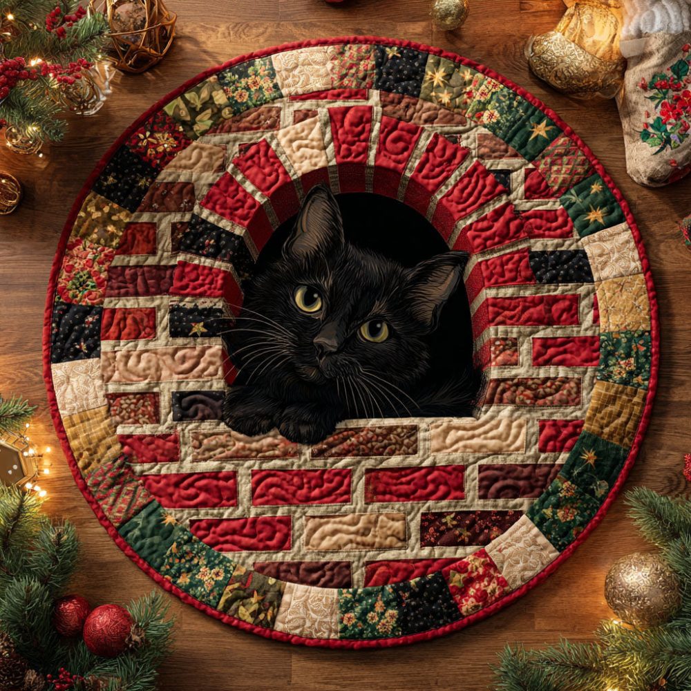 Brick Hideaway Quilted Round Mat