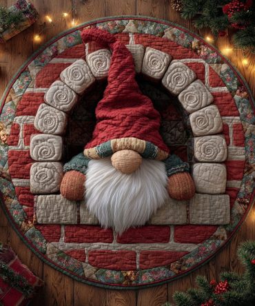Brickland Santa Arch Quilted Round Mat
