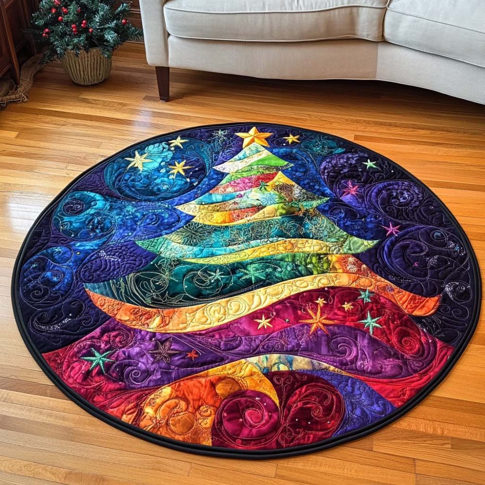 Bright Eve Quilted Round Mat