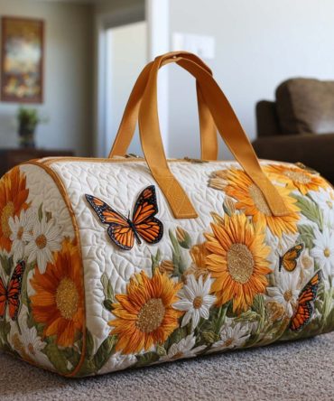 Bright Fields Quilted Duffle Bag