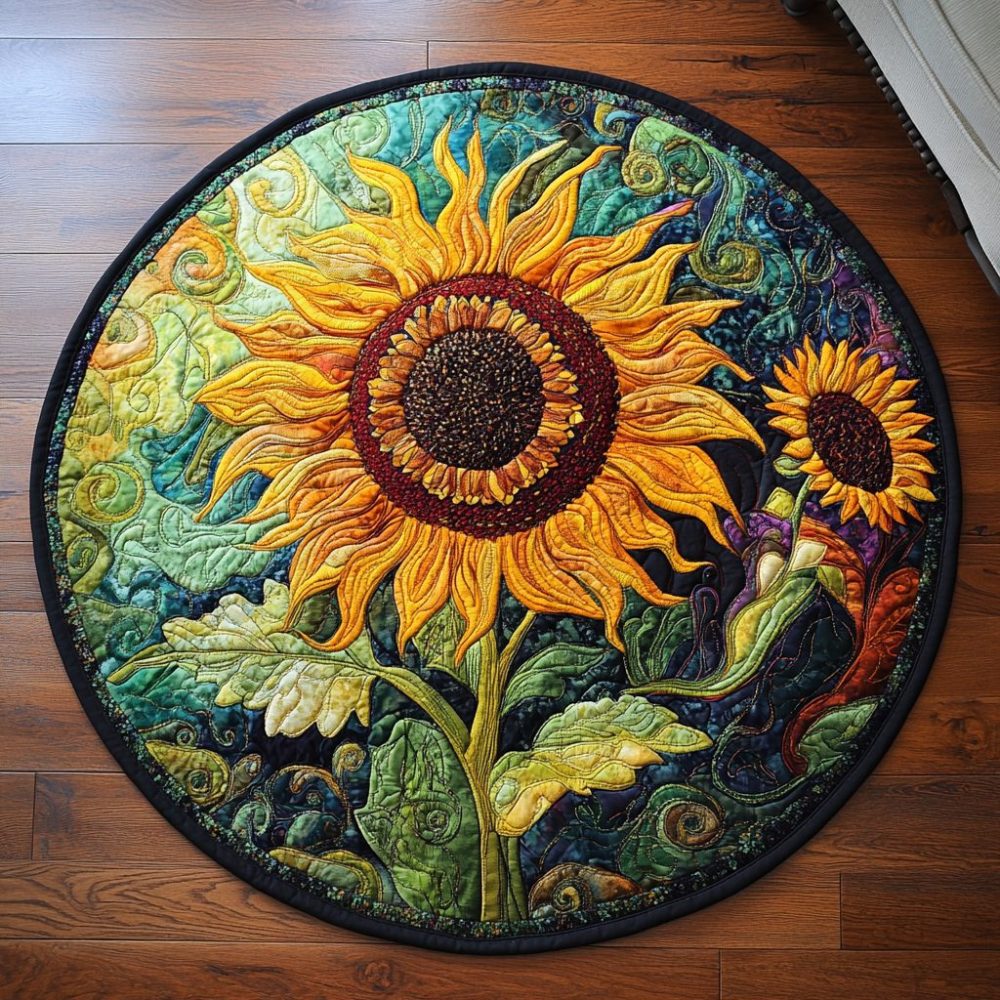 Bright Horizon Quilted Round Mat