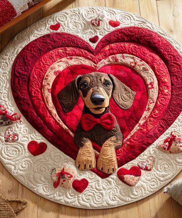 Bright Tail Quilted Round Mat