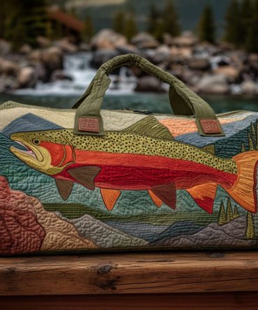 Brook Trout Quilted Duffle Bag
