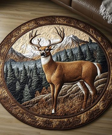 Buck Charm Quilted Round Mat