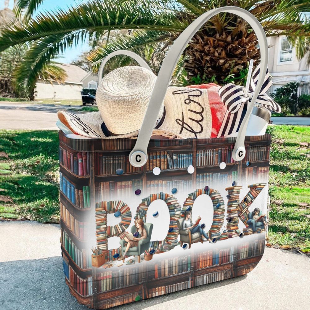 Bucket Tote Bag, Limited Edition Bogg Bag, Beach Bag Reading Corner - Image 5