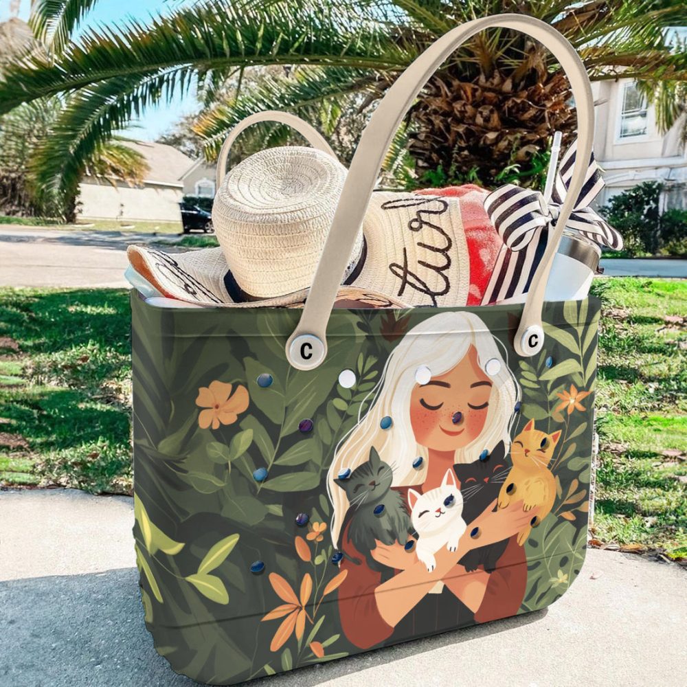 Bucket Tote Bag, Limited Edition Bogg Bag, Beach Bag Harmony In Bloom - Image 4