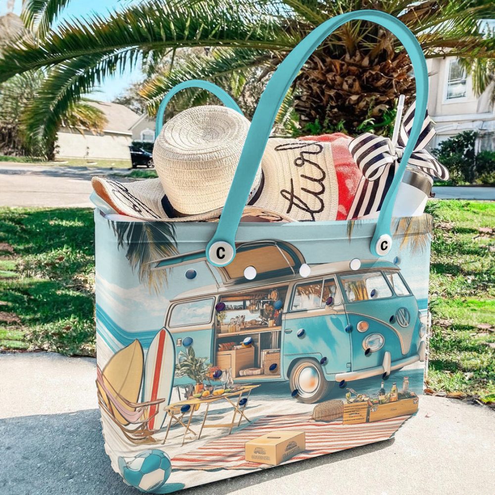 Retro Beach Van Tote Bag – Stylish, Spacious & Perfect For Summer Adventures - Image 3