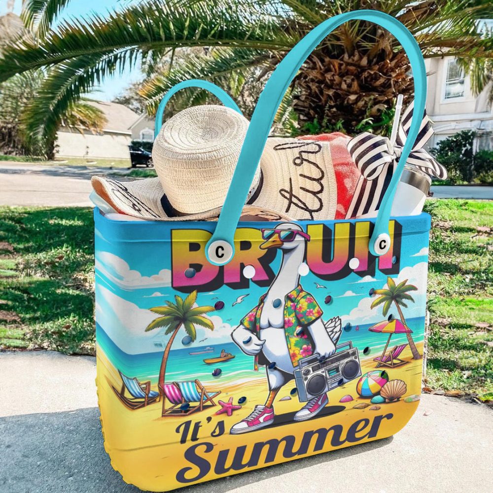 Beach Vibes Tote Bag - Fun Summer Design With Tropical Print & Cool Graphics - Image 2