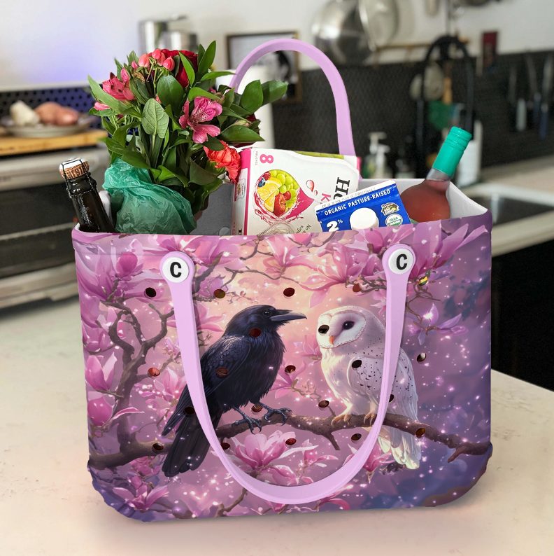 Bucket Tote Bag, Limited Edition Bogg Bag, Beach Bag Nightfall Friends - Image 5