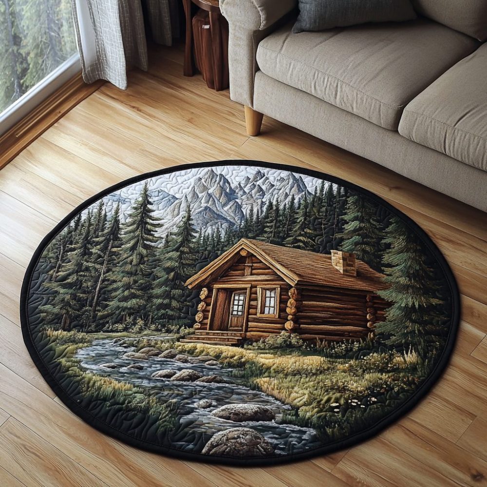 Cabin Comfort Quilted Round Mat