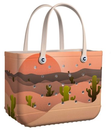 Stylish Cactus Sunset Tote Bag - Durable, Eco-Friendly & Spacious For Any Adventure