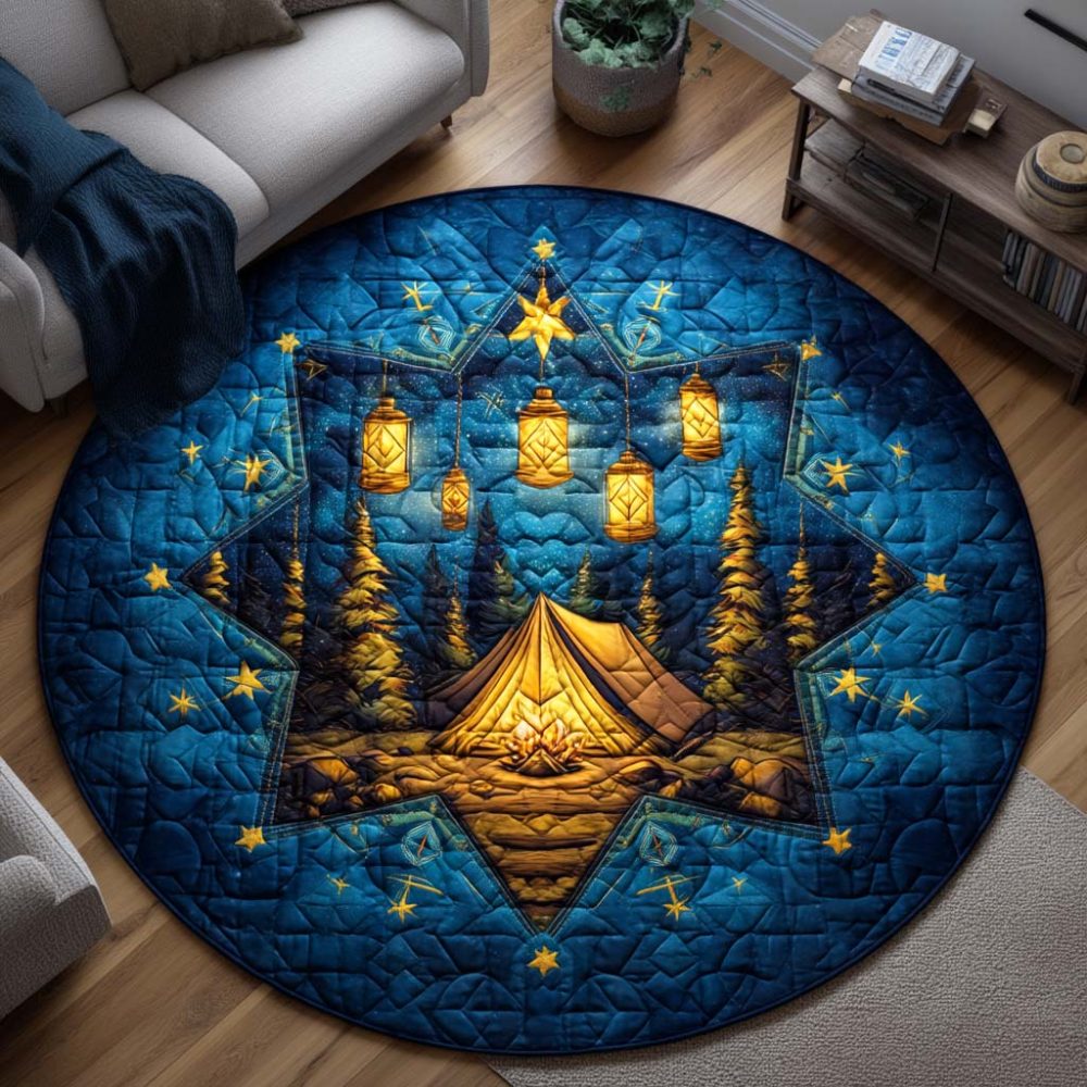 Campfire Glow Quilted Round Mat