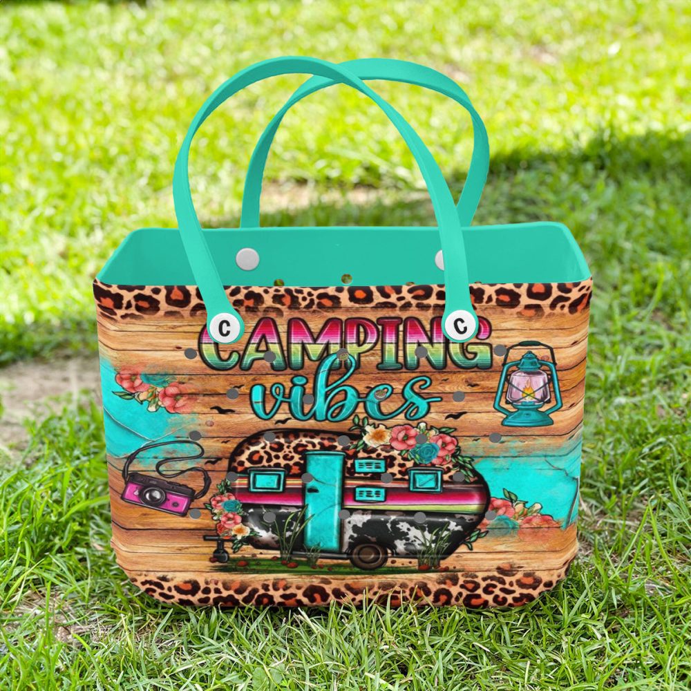 Bucket Tote Bag, Limited Edition Bogg Bag, Beach Bag Camping Vibes - Image 2
