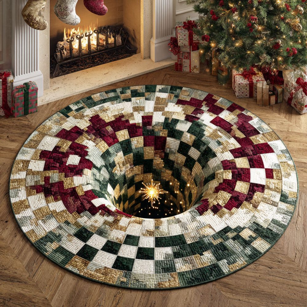 Candle Glow Quilted Round Mat