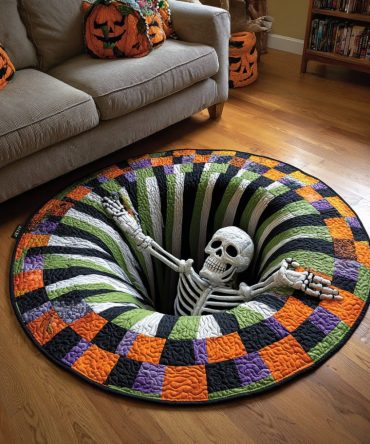 Halloween Quilted Round Mat