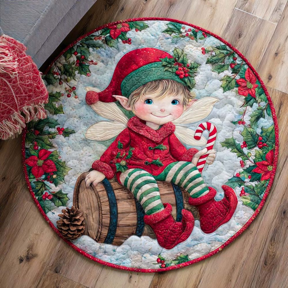 Candy Joy Quilted Round Mat