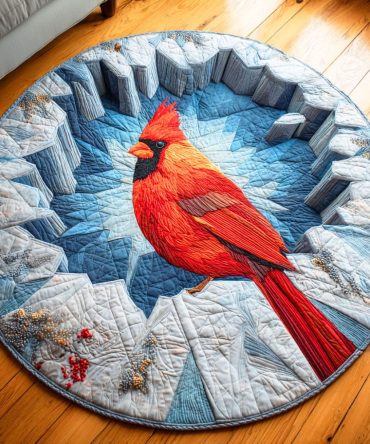 Cardinal Ice Breaker Quilted Round Mat