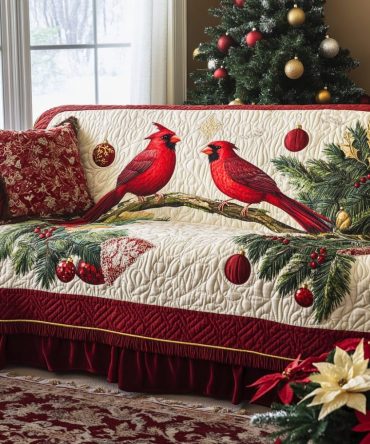 Cardinal Whisper Quilted Sofa Cover