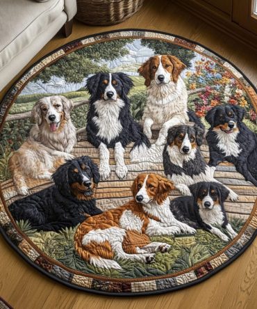 Cattle Call Charm Quilted Round Mat