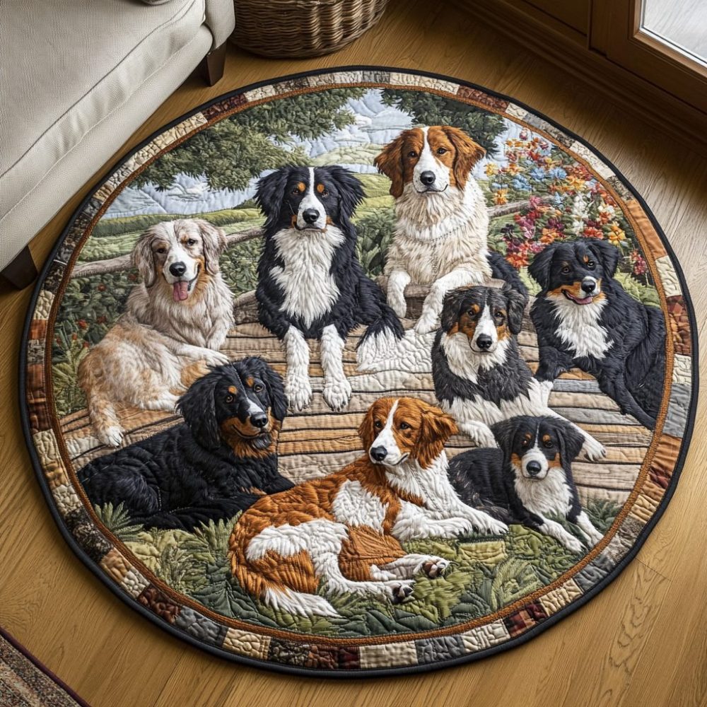Cattle Call Charm Quilted Round Mat