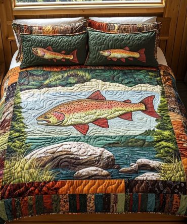 Caught In The Current 3-Piece Quilted Bedding Set