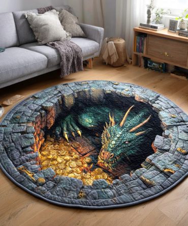 Cavern Flame Lord Quilted Round Mat