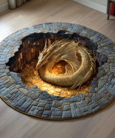 Cavern Flame Lord Quilted Round Mat