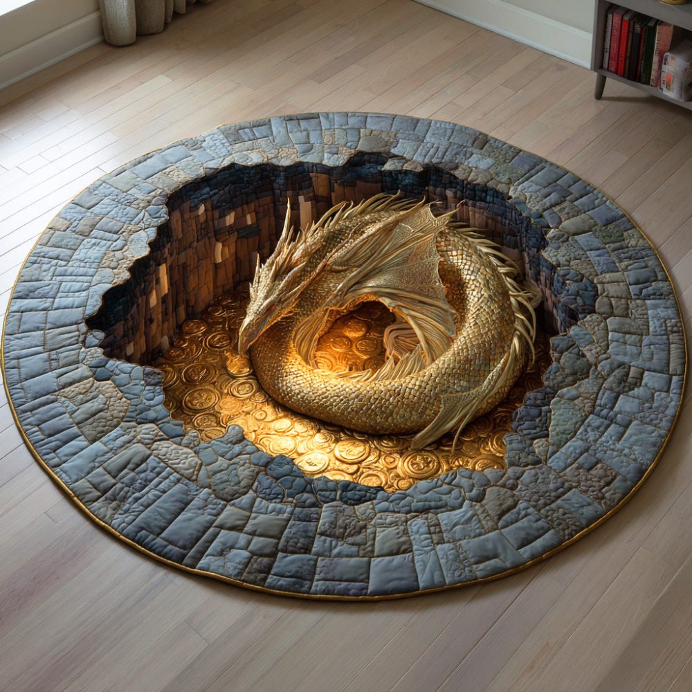 Cavern Flame Lord Quilted Round Mat