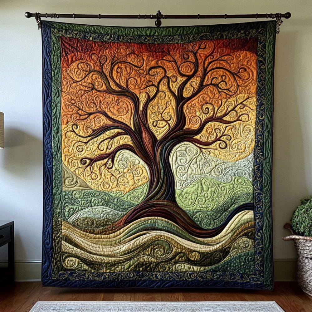 Evergreen Essence Quilted Round Mat