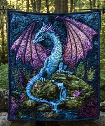 Celestial Ember Quilted Blanket