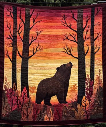 Celestial Grizzly Quilted Blanket