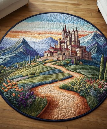 Celestial Peaks Quilted Round Mat