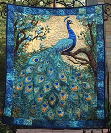 Celestial Plumage Quilted Blanket